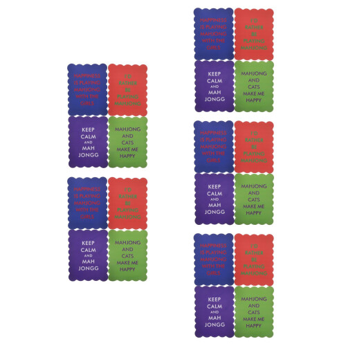20Pcs Assorted Color Mahjong Shuffling Cards for Fun Game 2