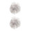 2Pcs Halloween White Synthetic Wig Punk Rocker Mullet Cosplay 6