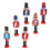 12Pcs Painted Wooden Nutcracker Puppet Hanging Xmas Ornaments 2