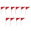 10Pcs Red Triangle Iron Sports Flags Compact Yard Markers for Accuracy 7