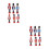 12Pcs Painted Wooden Nutcracker Puppet Hanging Xmas Ornaments 3