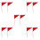 10Pcs Red Triangle Iron Sports Flags Compact Yard Markers for Accuracy 8