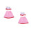 2Pcs Doll Bathrobe Set in Red Polyester for 18 Inch Doll Play 7
