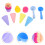 12Sets Multipurpose Plastic Ice Cream Cone Toys Assorted Colors 7