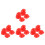120Pcs Compact Red Miniature Construction Hats Plastic Decorative Caps 5