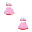 2Pcs Doll Bathrobe Set in Red Polyester for 18 Inch Doll Play 5
