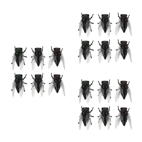 18Pcs Lifelike Plastic Cicada Models Multi-Color Insect Toy for Play 2