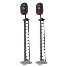 8Pcs Black Mini Traffic Signal Light Model for Train Layout DIY Decor