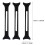 3Pcs Durable Silicone Mask Lanyard Black Flexible Mask Strap Extender 2