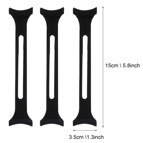 3Pcs Durable Silicone Mask Lanyard Black Flexible Mask Strap Extender 1