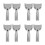 8Pcs Iron Mop Pole Clamps Silver Chrome Mop Stick Holders 7