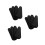 12Pcs PU Scissor Tip Covers Black Protective Portable Sleeves 6