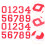 12Sets Red Number Labels Non-Woven Fabric Quick Adhesive Team Decals 10
