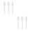 6Pcs White Silicone Scrapers Durable Baking Tools for Kitchen Use 6