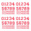 12Sets Red Number Labels Non-Woven Fabric Quick Adhesive Team Decals 5