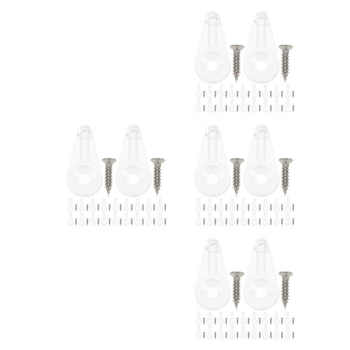 100Pcs Plastic Glass Fixing Clips with Screws for 4Mm Panels 2