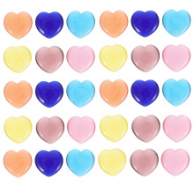 90Pcs Multi Heart-Shaped Cat Eye Stone Beads Natural Polished Crystals