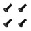 4Pcs Multifunctional Black Speaker Wall Mounts with Cable Management 4