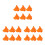 18Pcs High Strength ABS Arrow Fletching Covers Orange Protective Cases 4