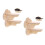 4Pcs Light Yellow Wooden Cat Wall Steps and Climbing Perches for Pets 2