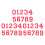12Sets Red Number Labels Non-Woven Fabric Quick Adhesive Team Decals 2