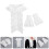 4Sets Soft White Polyester Lace Collar and Costume Wrist Cuffs Set 10