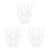 60Pcs White Refillable Paint Pens Fine Tip Plastic for School and Art 5
