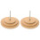 2Pcs Round Wooden Cat Platform Beige Sturdy DIY Scratch Post Board 3