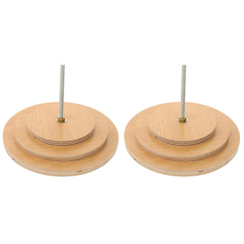 2Pcs Round Wooden Cat Platform Beige Sturdy DIY Scratch Post Board 2
