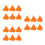 18Pcs High Strength ABS Arrow Fletching Covers Orange Protective Cases 8