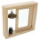 3Sets Beige Wood Picture Frames with Stable Desktop Urn for Ashes 3