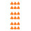 18Pcs High Strength ABS Arrow Fletching Covers Orange Protective Cases 9