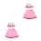 2Pcs Doll Bathrobe Set in Red Polyester for 18 Inch Doll Play 9