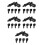 25Pcs Durable Black Spark Plug Caps for Motorcycles High Voltage Boot 8