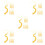 60Pcs Golden Graduation Tassel Pendant for Caps Polyester Metal Charm 7