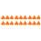 18Pcs High Strength ABS Arrow Fletching Covers Orange Protective Cases 6