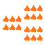 18Pcs High Strength ABS Arrow Fletching Covers Orange Protective Cases 5