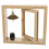 3Sets Beige Wood Picture Frames with Stable Desktop Urn for Ashes 2