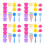 12Sets Multipurpose Plastic Ice Cream Cone Toys Assorted Colors 6