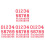 12Sets Red Number Labels Non-Woven Fabric Quick Adhesive Team Decals 9
