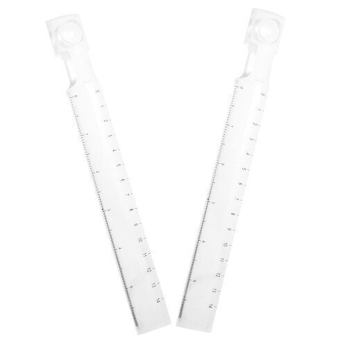 8Pcs Office and Student Transparent Ruler with Magnifier and Scale 1