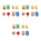 3Sets Montessori Schroef- En Blokspel Kinderen Multikleur 4