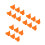18Pcs High Strength ABS Arrow Fletching Covers Orange Protective Cases 7
