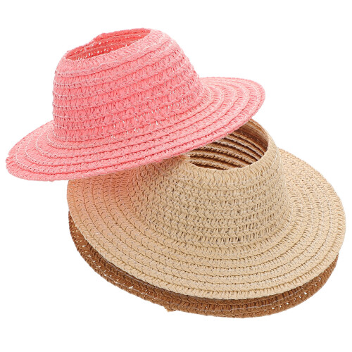 12Pcs Handwoven Mini Top Hat Accessories Assorted Colors for Doll DIY 2