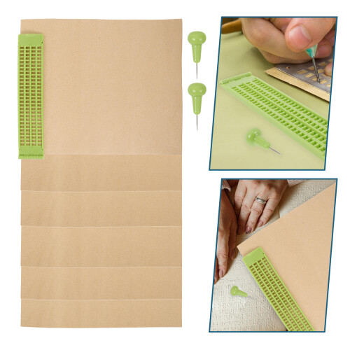 2Ensembles Plaque Braille Réutilisable Pour Aveugles Colorée 1
