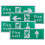 20Pièces Stickers Sortie Secours Vert Aluminium Auto-Adhésifs Durable 1