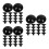 60Pièces Fixation Câbles Silicone Noir Ventouse Réutilisable Murale 9