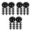 60Pièces Fixation Câbles Silicone Noir Ventouse Réutilisable Murale 7