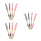 6Paires Baguettes Percussion Bambou Mousse Multicolores Pour Batteurs 8