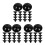60Pièces Fixation Câbles Silicone Noir Ventouse Réutilisable Murale 5
